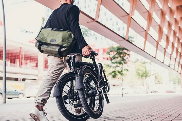 Commuter with a folding bike